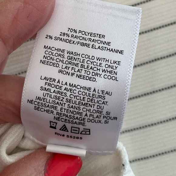 Express NWT cream with thin black stripe body suit. Waited to long to return - Picture 6 of 7